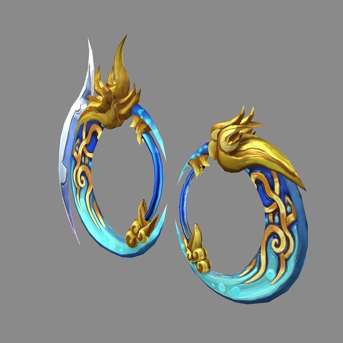 Game character weapon - heaven and earth circle 3D model_1