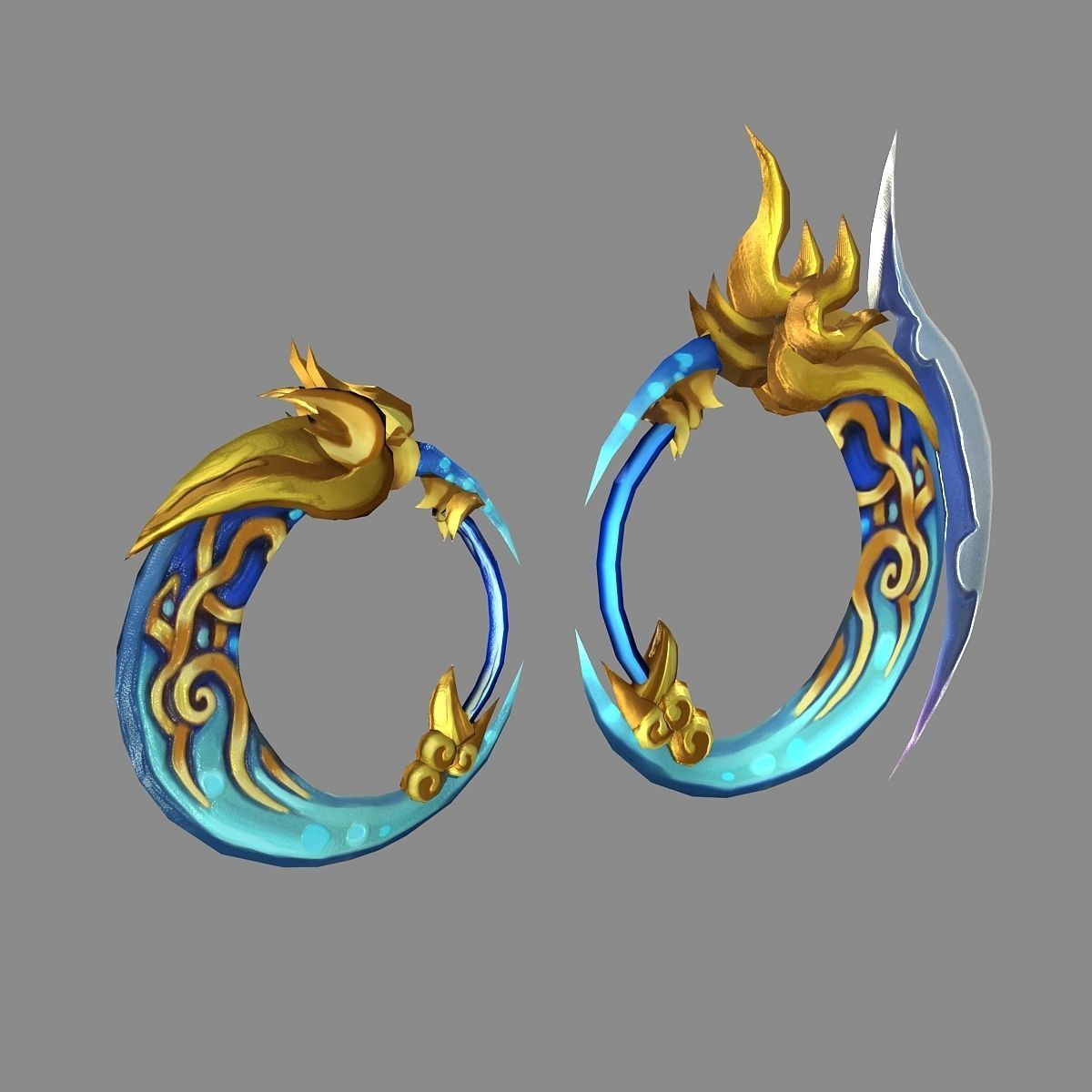 Game character weapon - heaven and earth circle 3D model_2