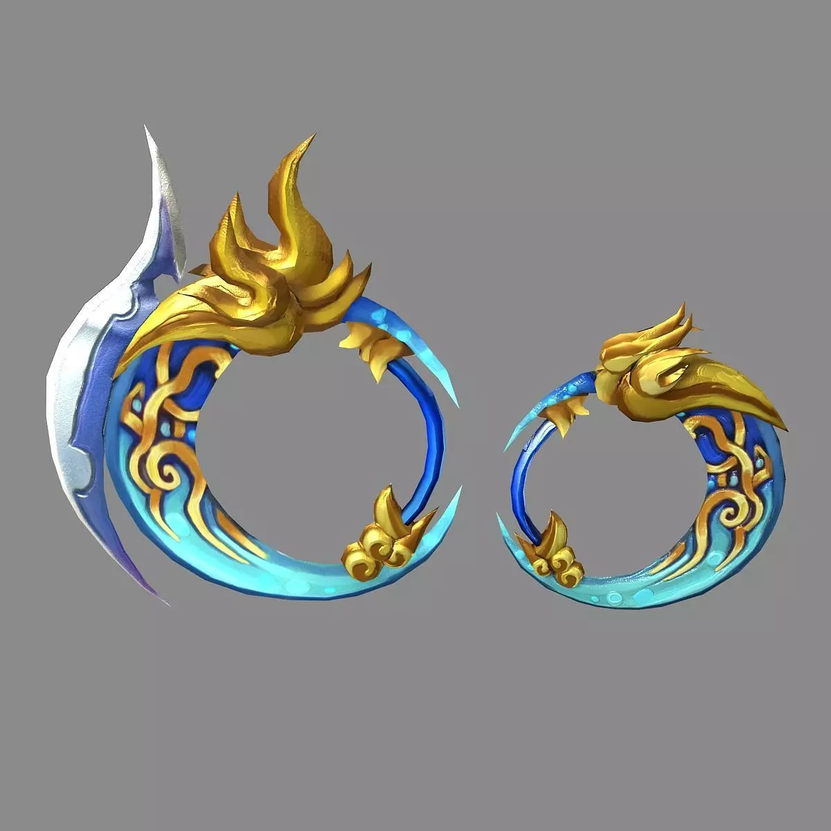 Game character weapon - heaven and earth circle 3D model_0