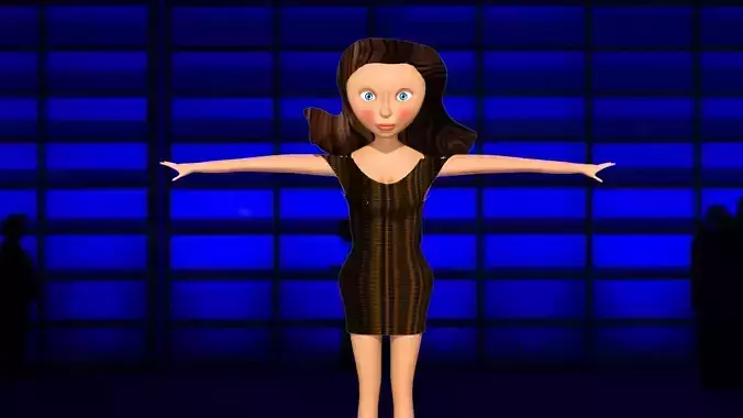 free model of a woman in a dress with textures 52