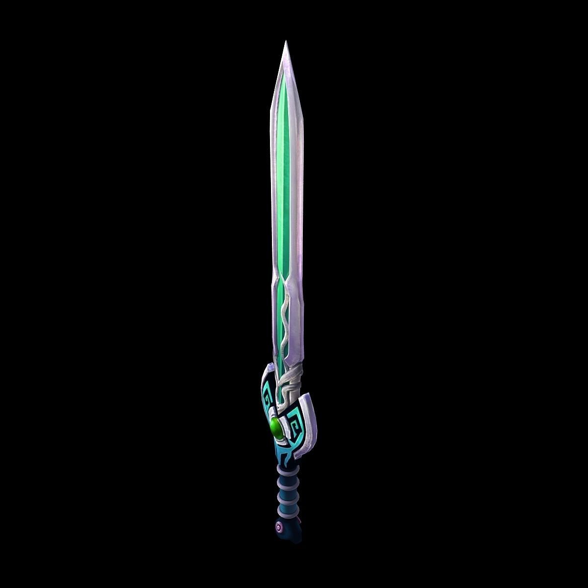 Game characters weapons - bronze sword 3D model_1
