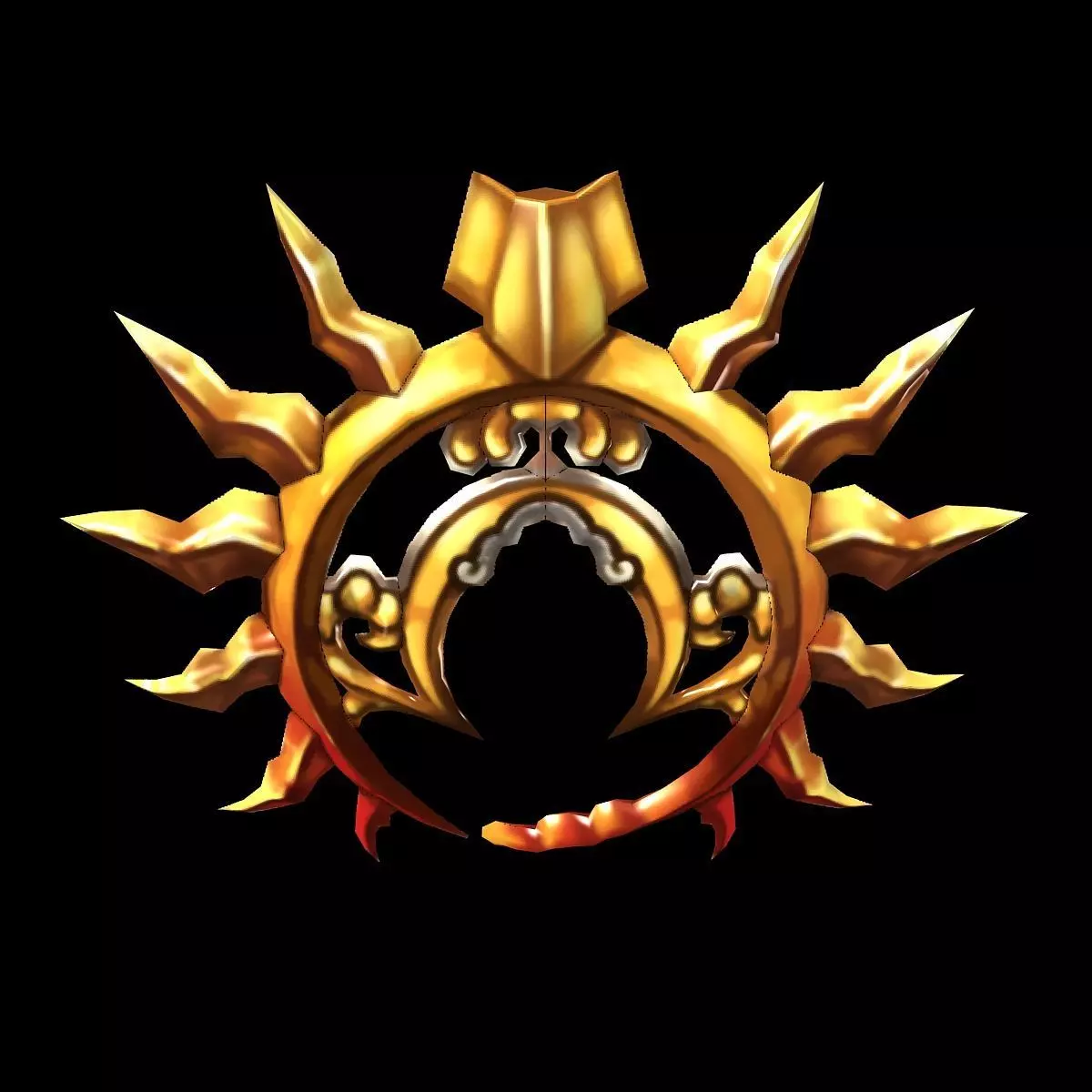 Game characters weapons - two days sun and the moon 3D model_0