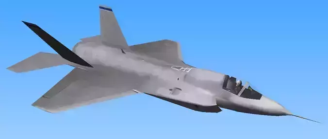 f35a fighter jet lowpoly 3d model Low-poly 3D model