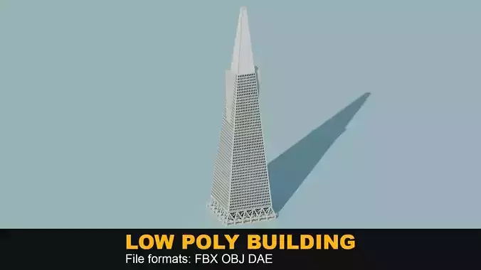 LOW POLY - BUILDING san francisco skyscraper Low-poly 3D model