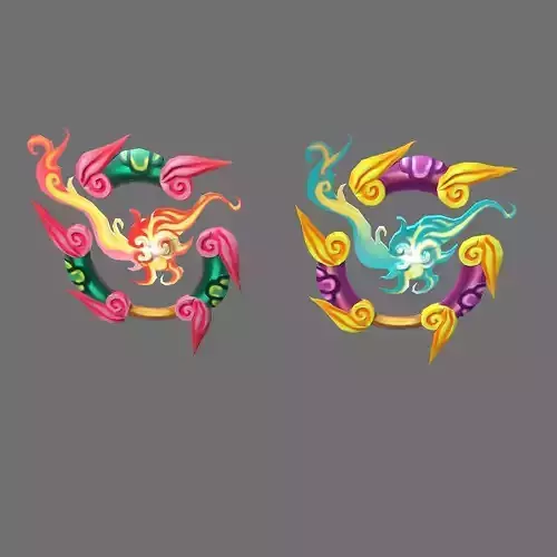 Game character weapon - heaven and earth together