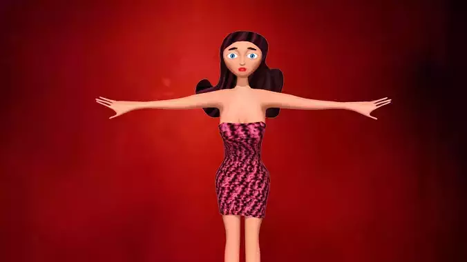 free model of a woman in a dress with textures 54