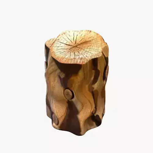 West elm Natural Tree Stump Side Table 3D model