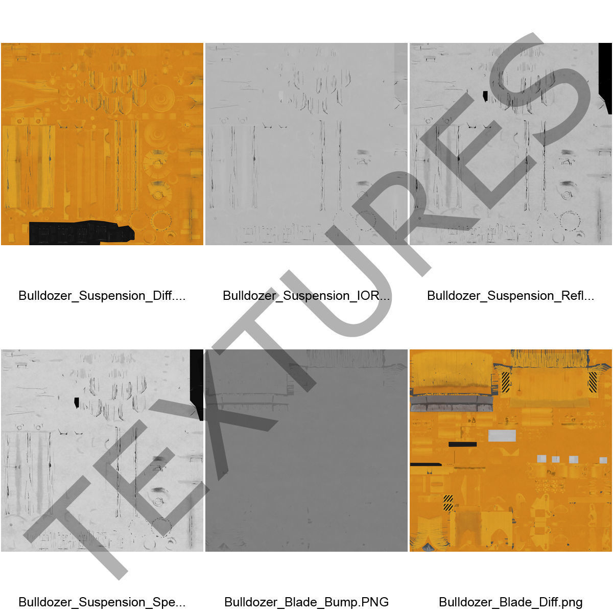 Bulldozer CAT Rigged 3D model_20