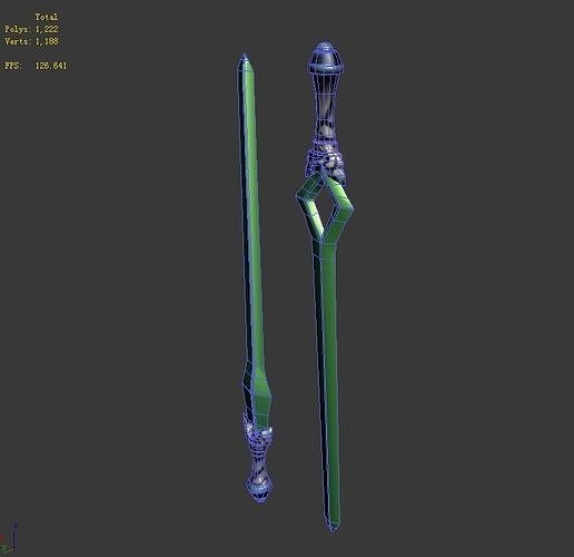 Game character weapon - child sword 3D model