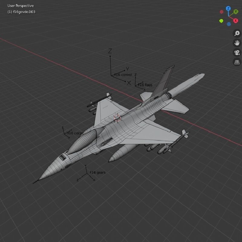 F16C Turkey Low-poly 3D model_16