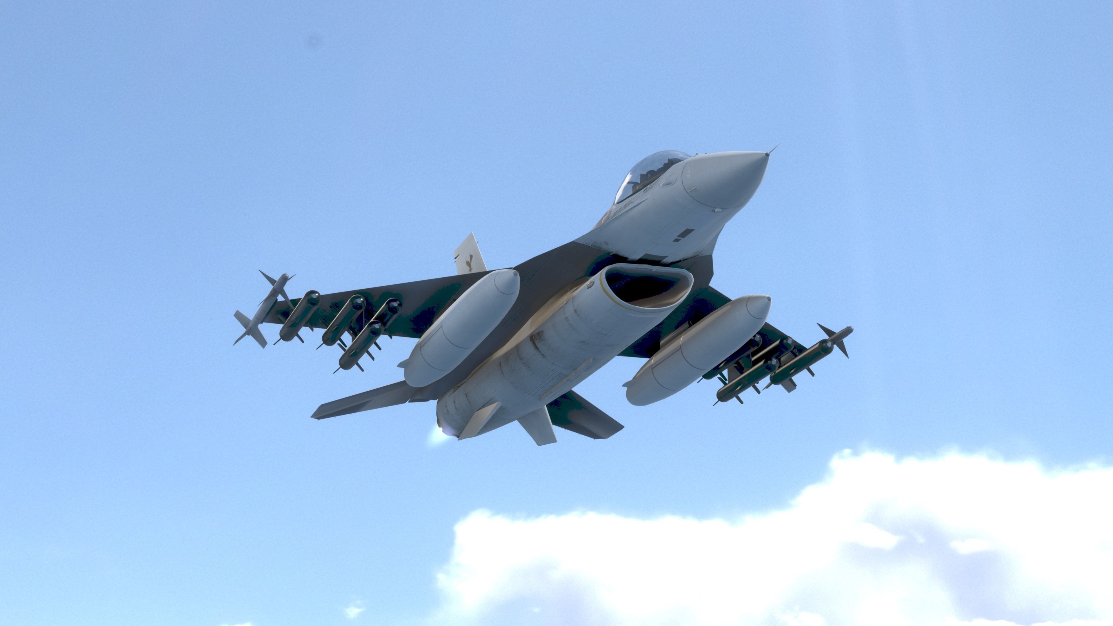 F16C Turkey Low-poly 3D model_12