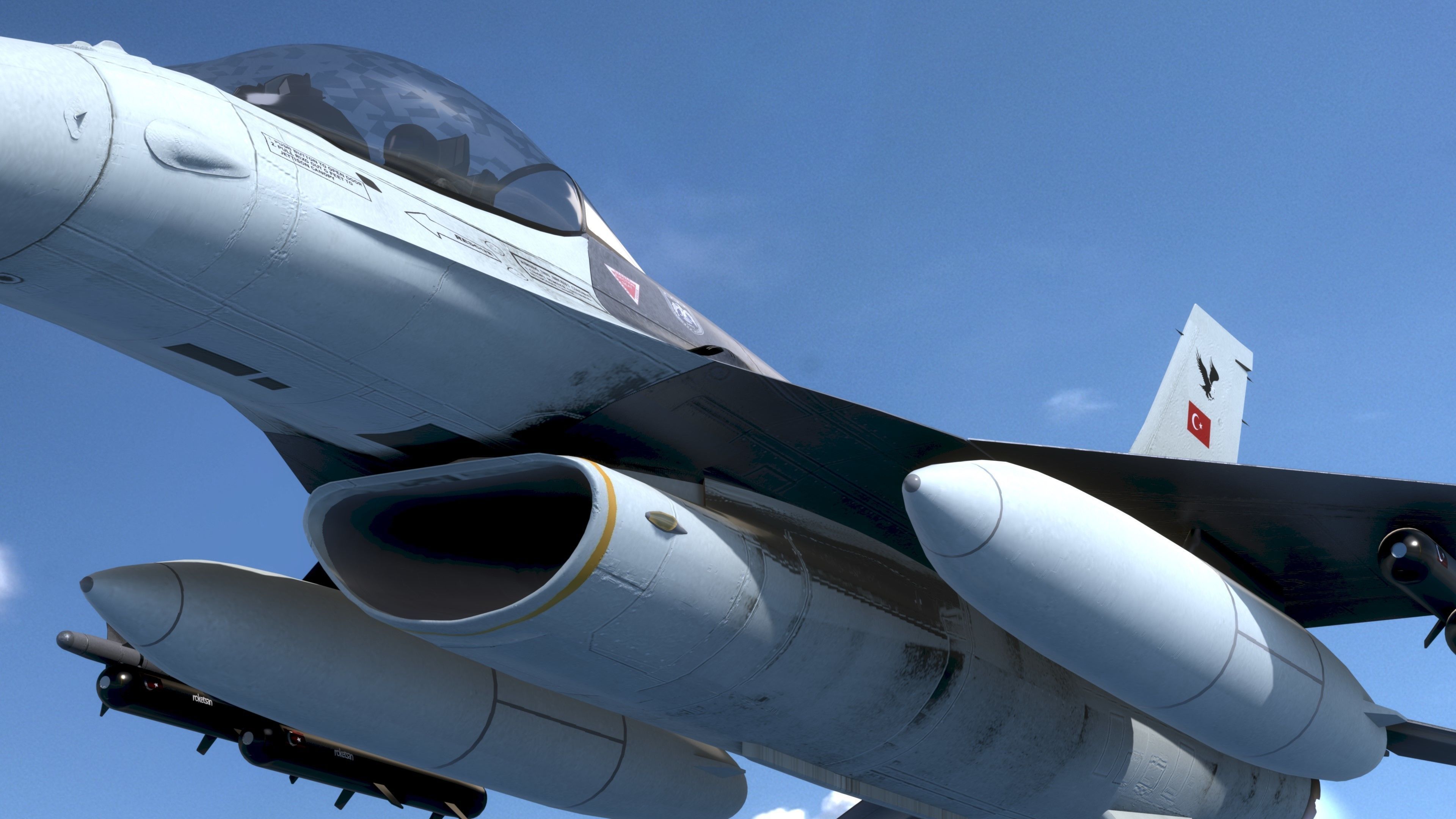F16C Turkey Low-poly 3D model_7