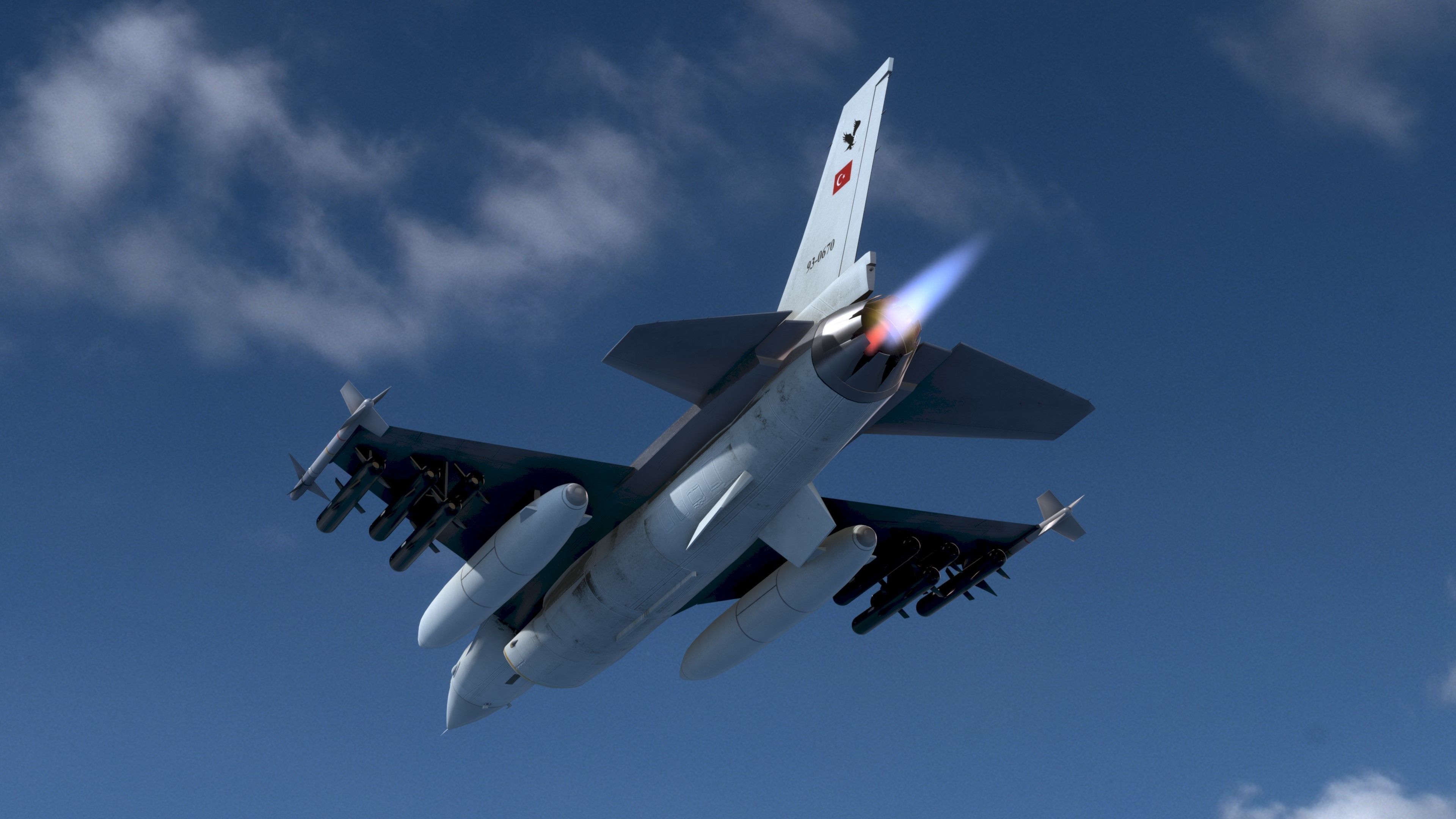 F16C Turkey Low-poly 3D model_3