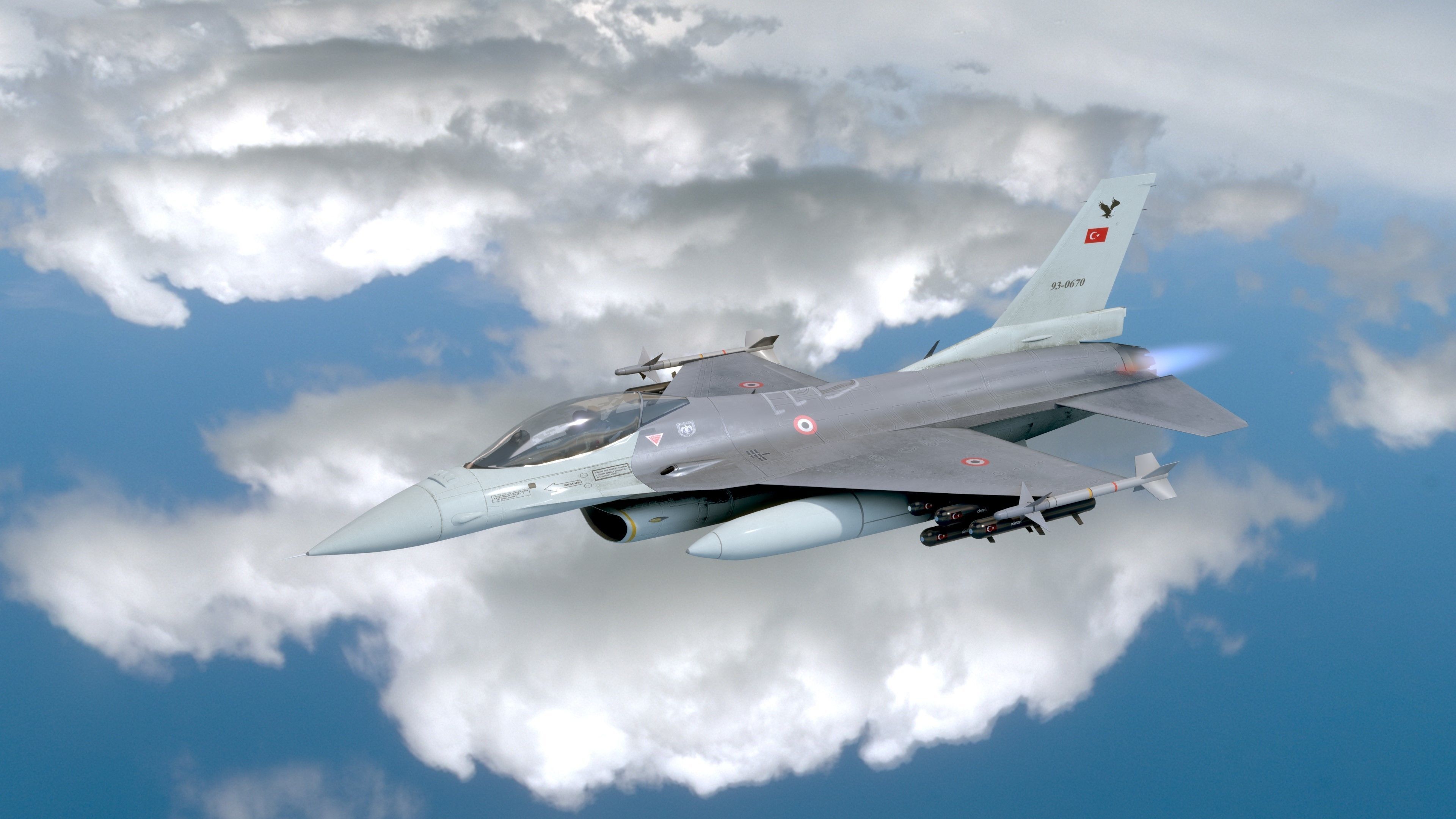 F16C Turkey Low-poly 3D model_2