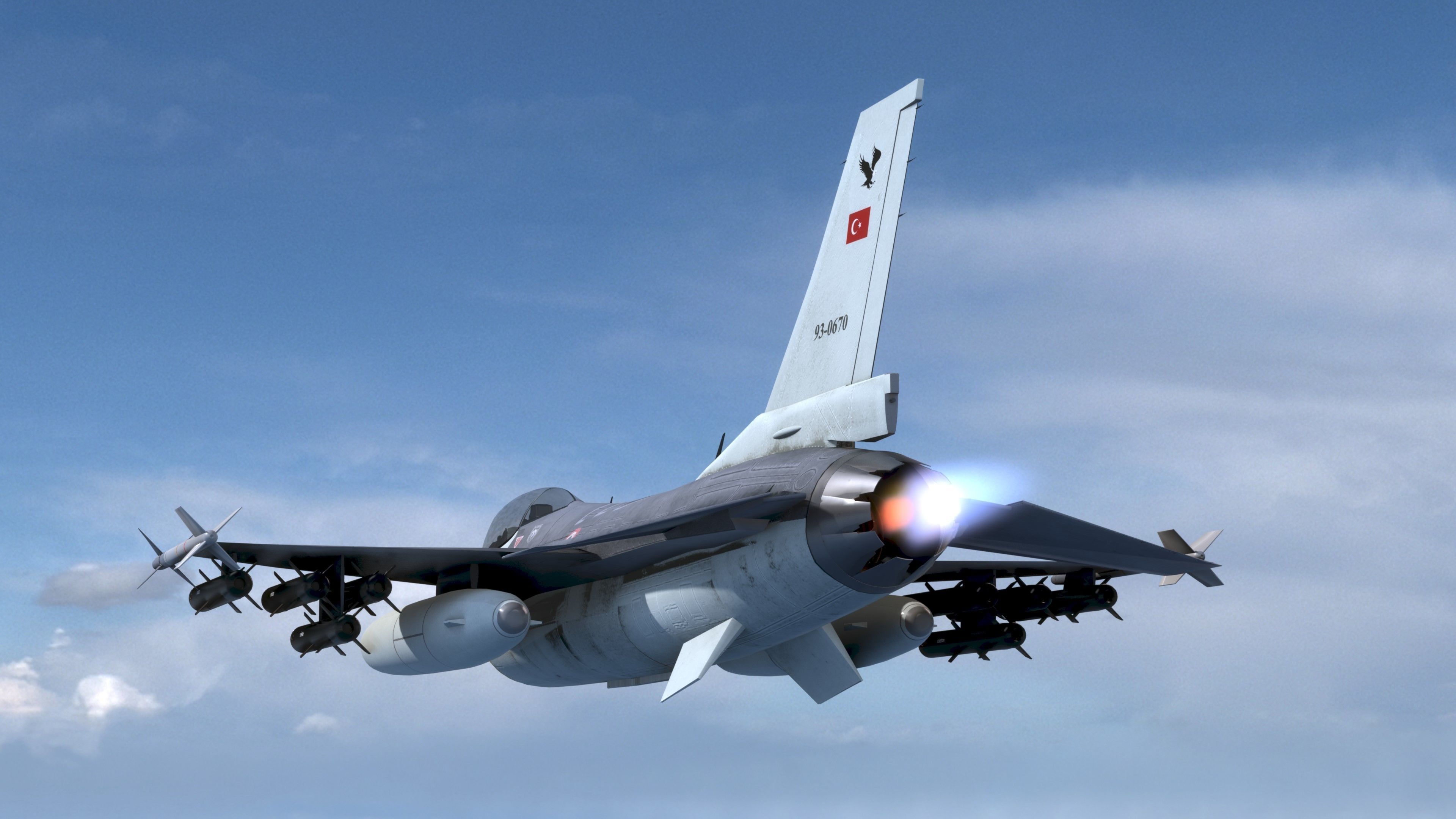 F16C Turkey Low-poly 3D model_4