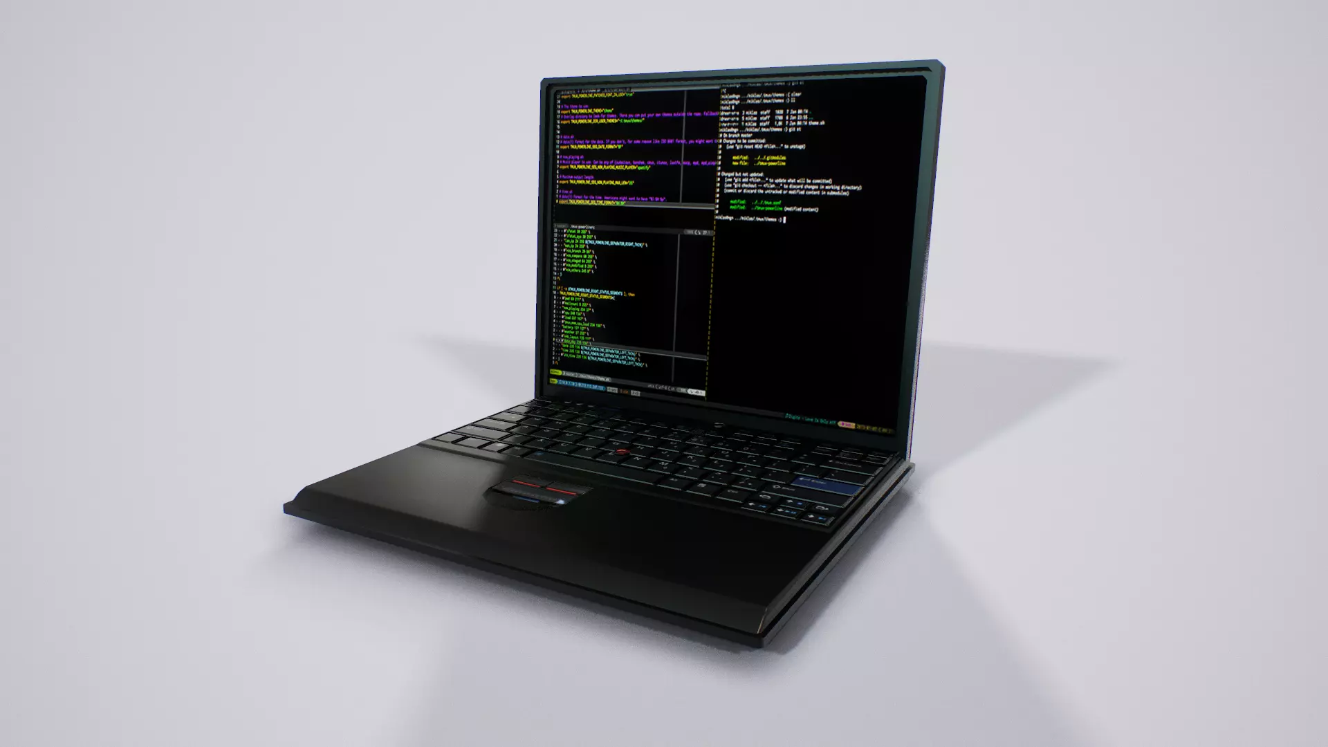 Lowpoly Thinkpad Laptop - PBR Game Ready Free low-poly 3D model