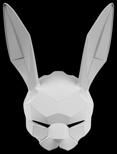 Infamous Second Sun Paper Trail Origami Rabbit Mask for 3D Print 3D print model