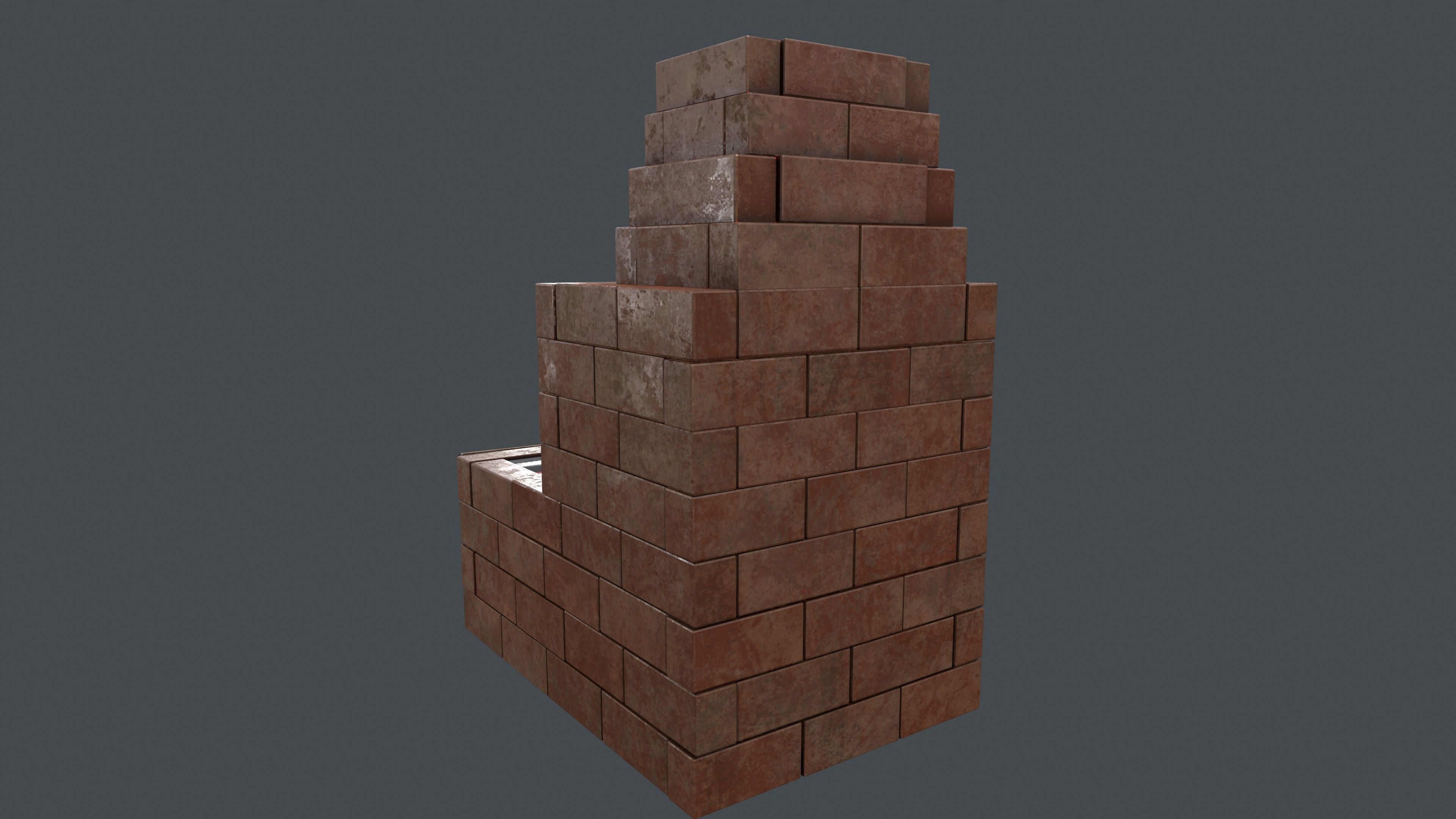 Black Smith Forge LowPoly Low-poly 3D model_3