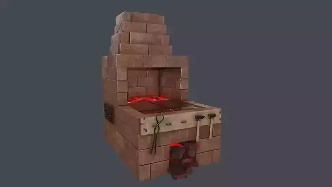 Black Smith Forge LowPoly