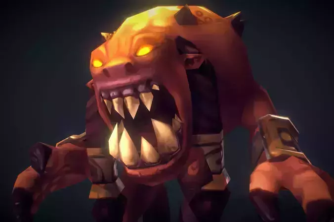 Demon Living Bomb - Low Poly Hand Painted Low-poly 3D model