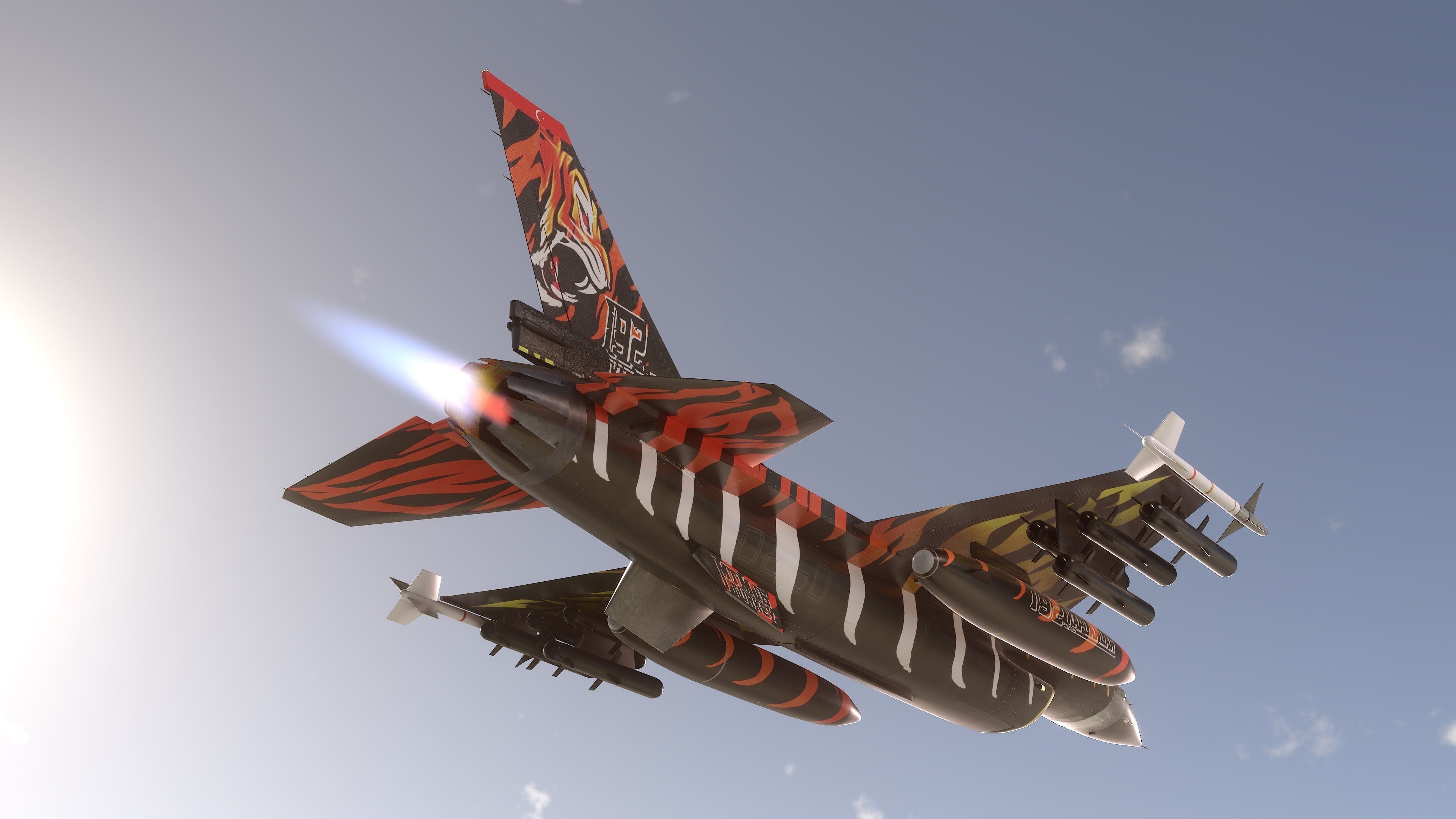 F16C Turkey Squad 192 Tigers  Low-poly 3D model_10