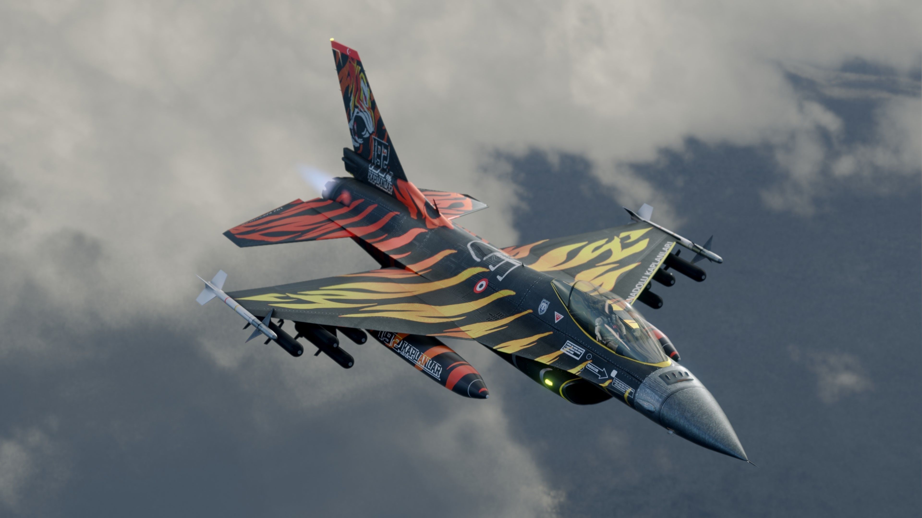 F16C Turkey Squad 192 Tigers  Low-poly 3D model_2