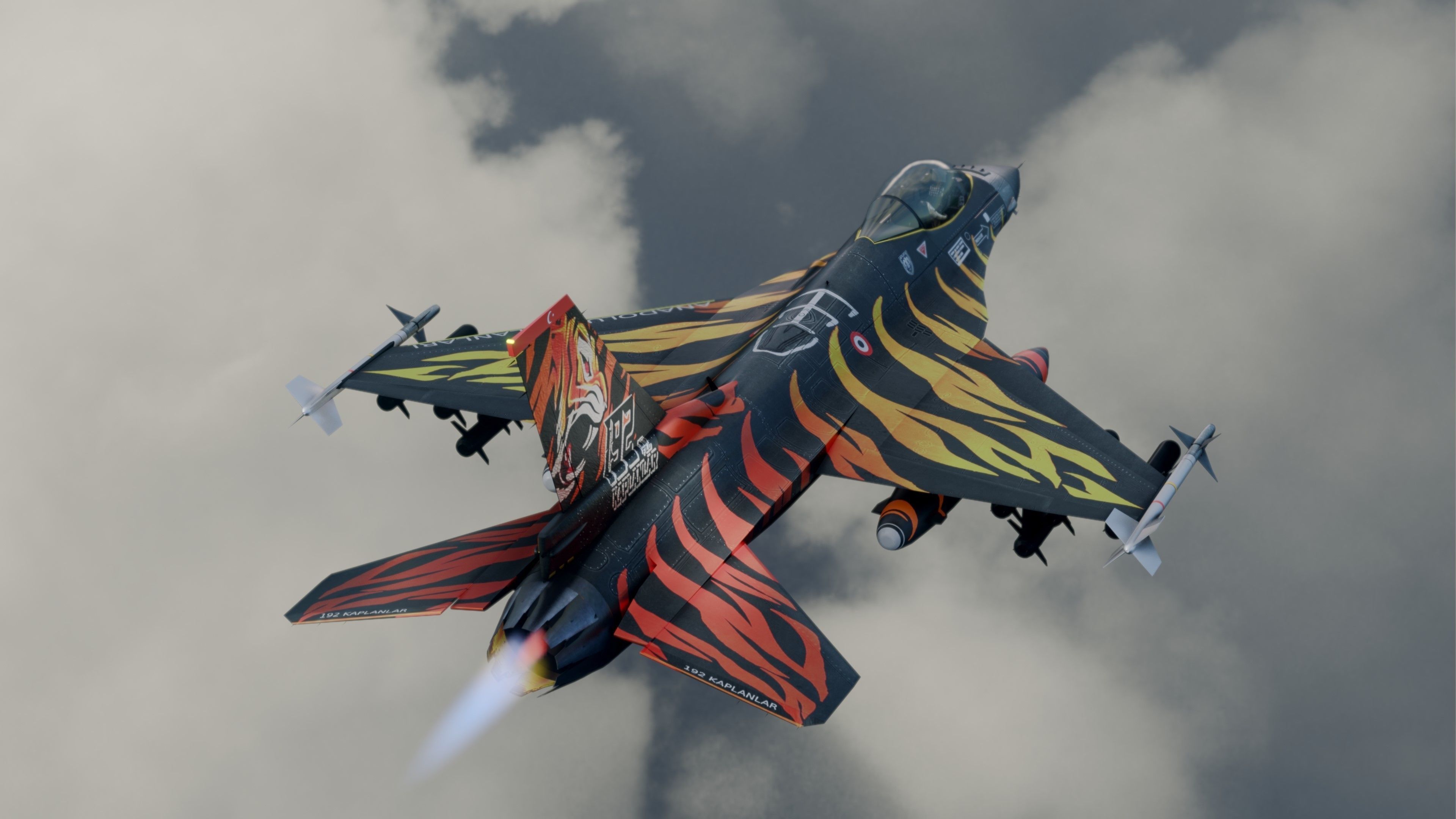 F16C Turkey Squad 192 Tigers  Low-poly 3D model_4