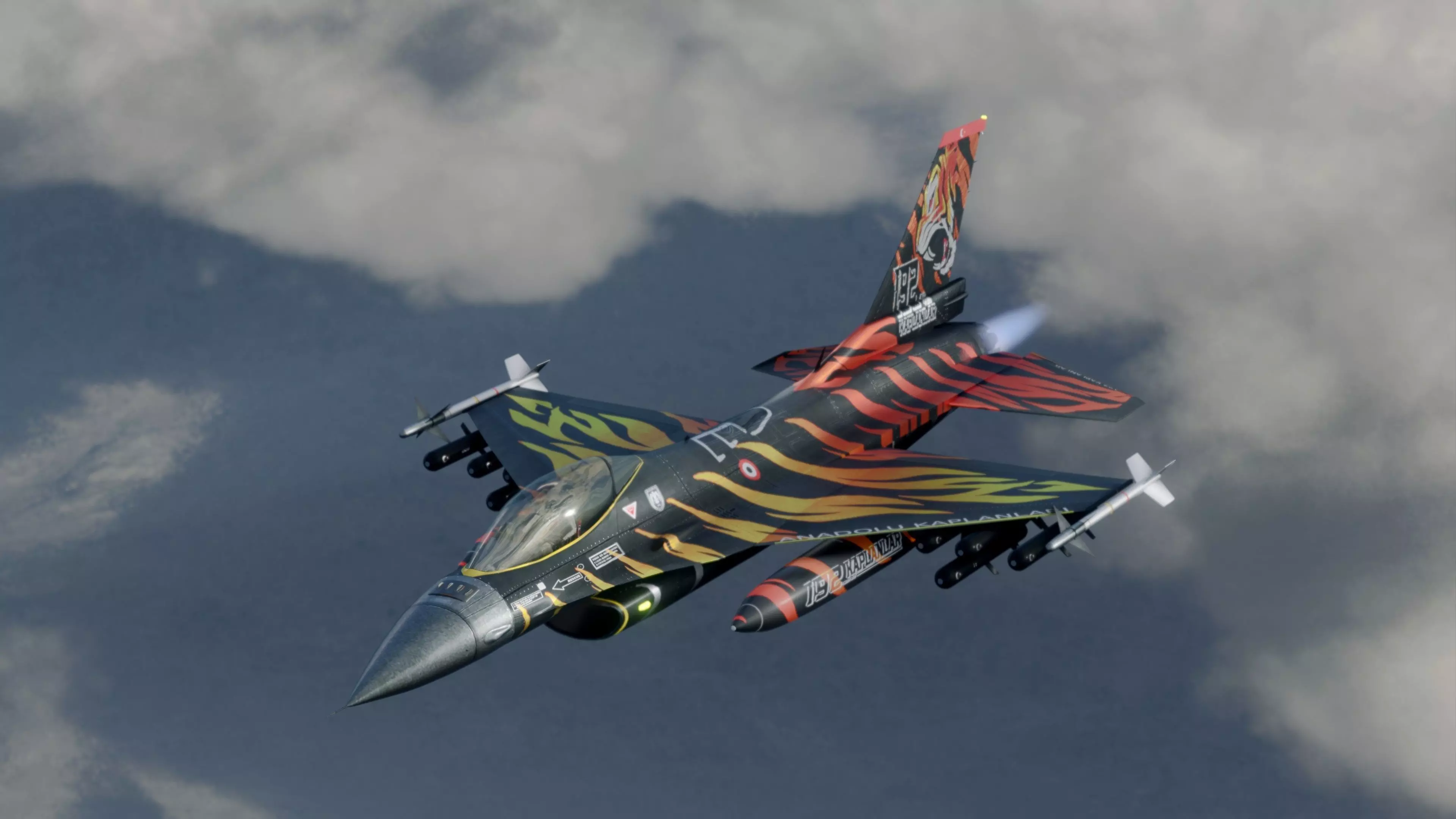 F16C Turkey Squad 192 Tigers  Low-poly 3D model_0