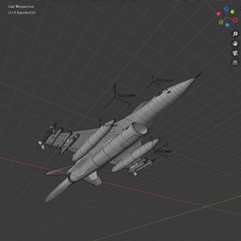 F16C Turkey Squad 192 Tigers  Low-poly 3D model_23
