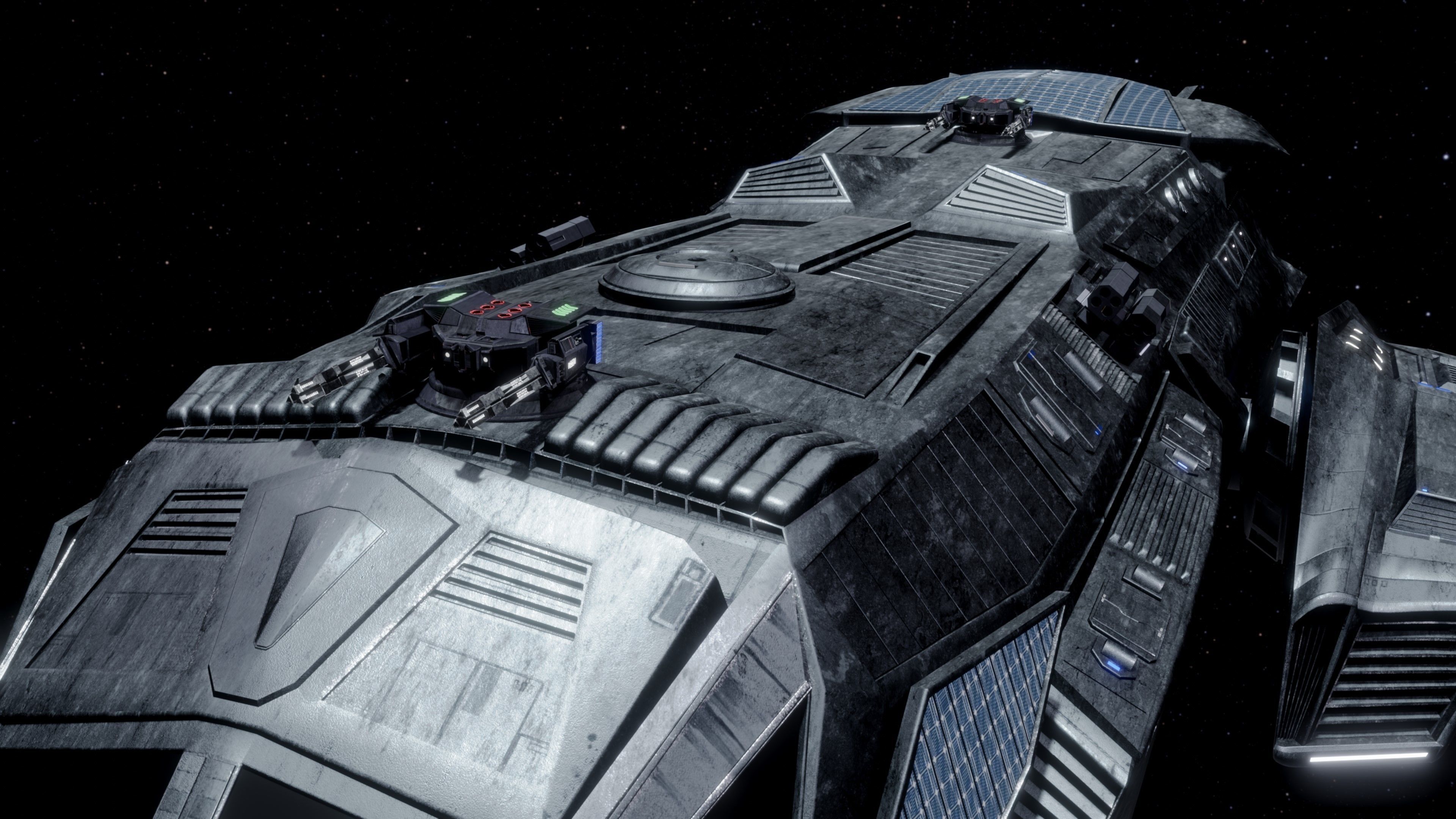 Spaceship  Low-poly 3D model_18