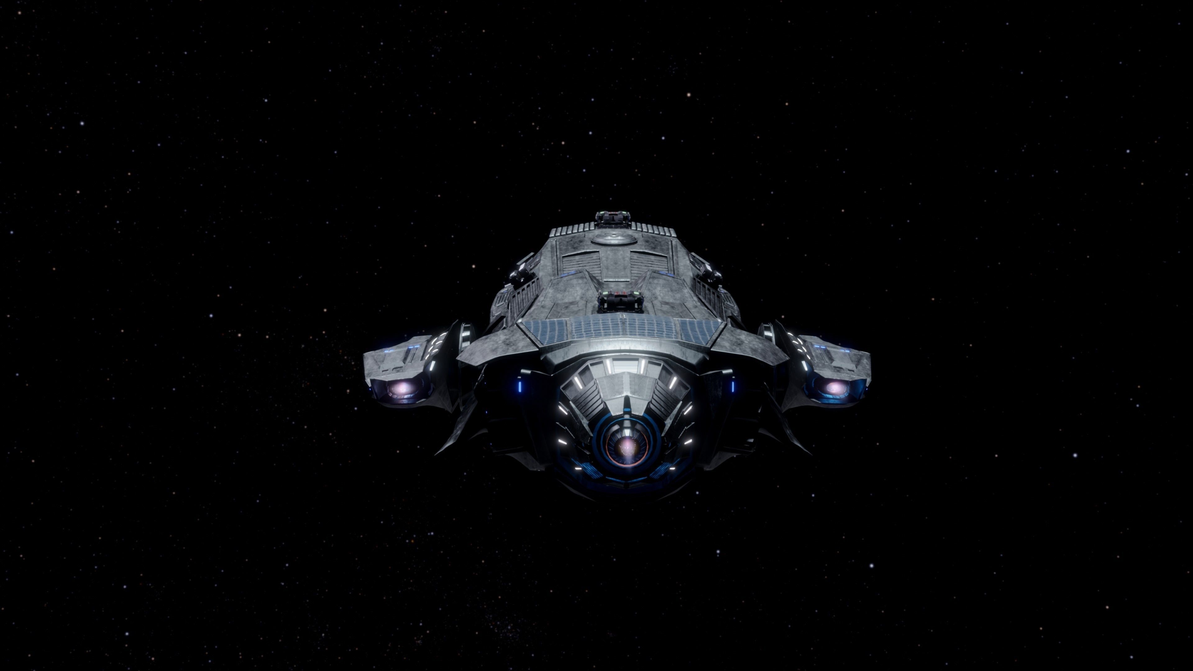 Spaceship  Low-poly 3D model_12