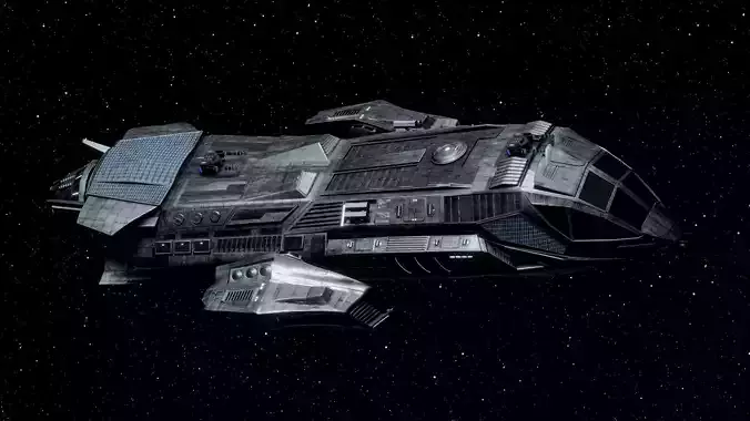 Spaceship  Low-poly 3D model