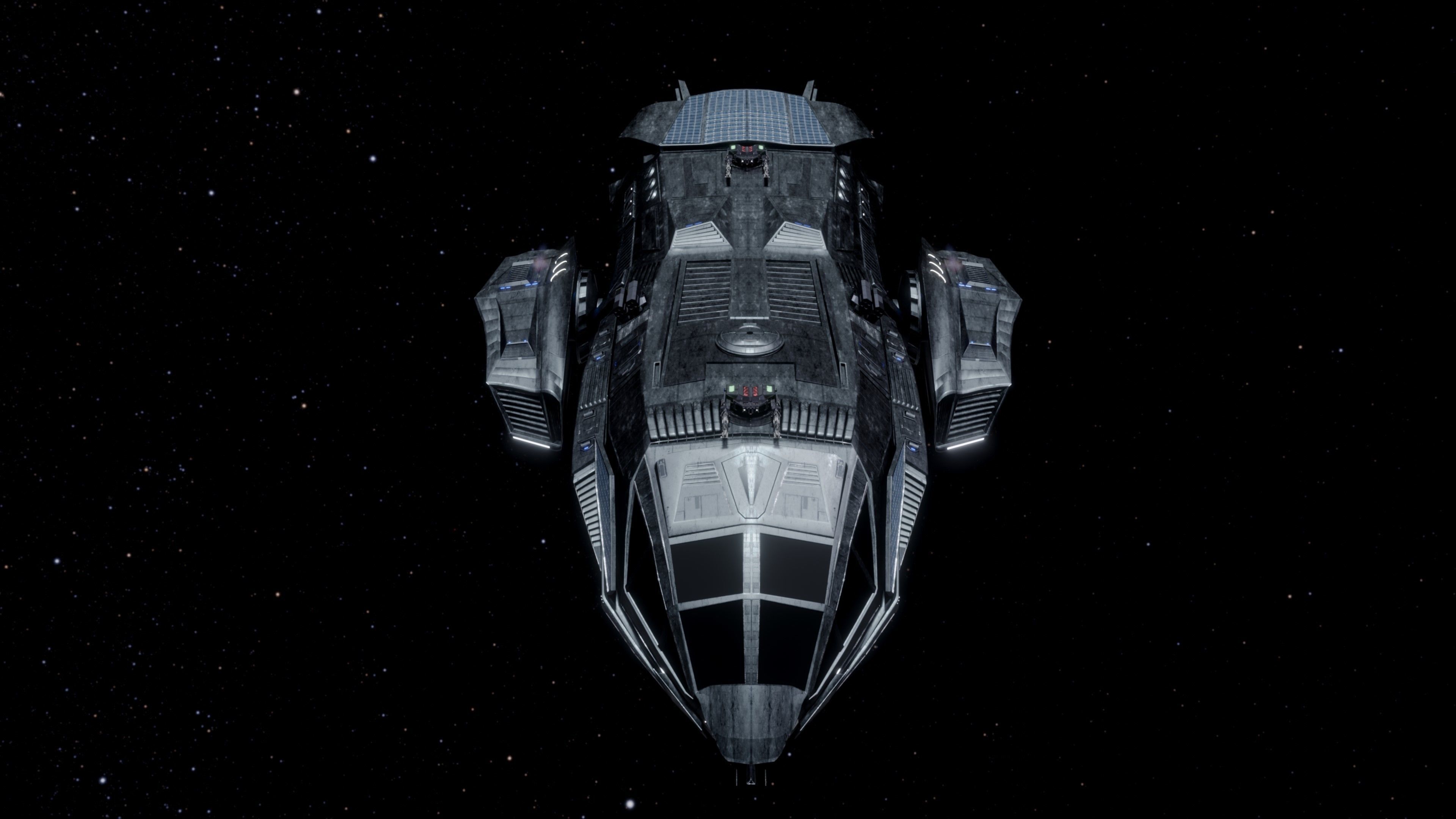 Spaceship  Low-poly 3D model_14