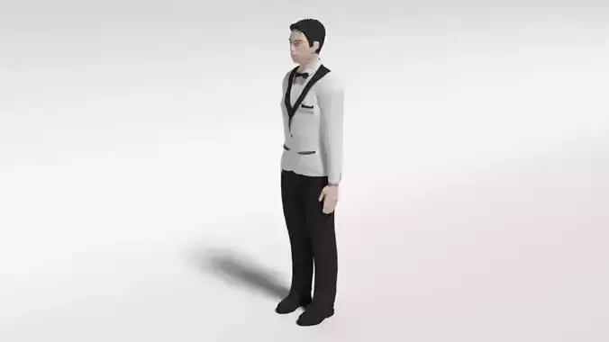 Low Poly Man in Suit Low-poly 3D model