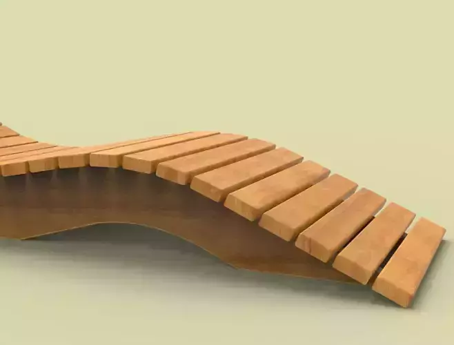 Wooden Sunbed