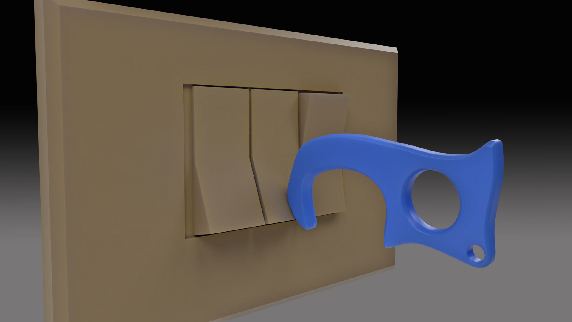 Key chain Door Opener Free 3D print model_7