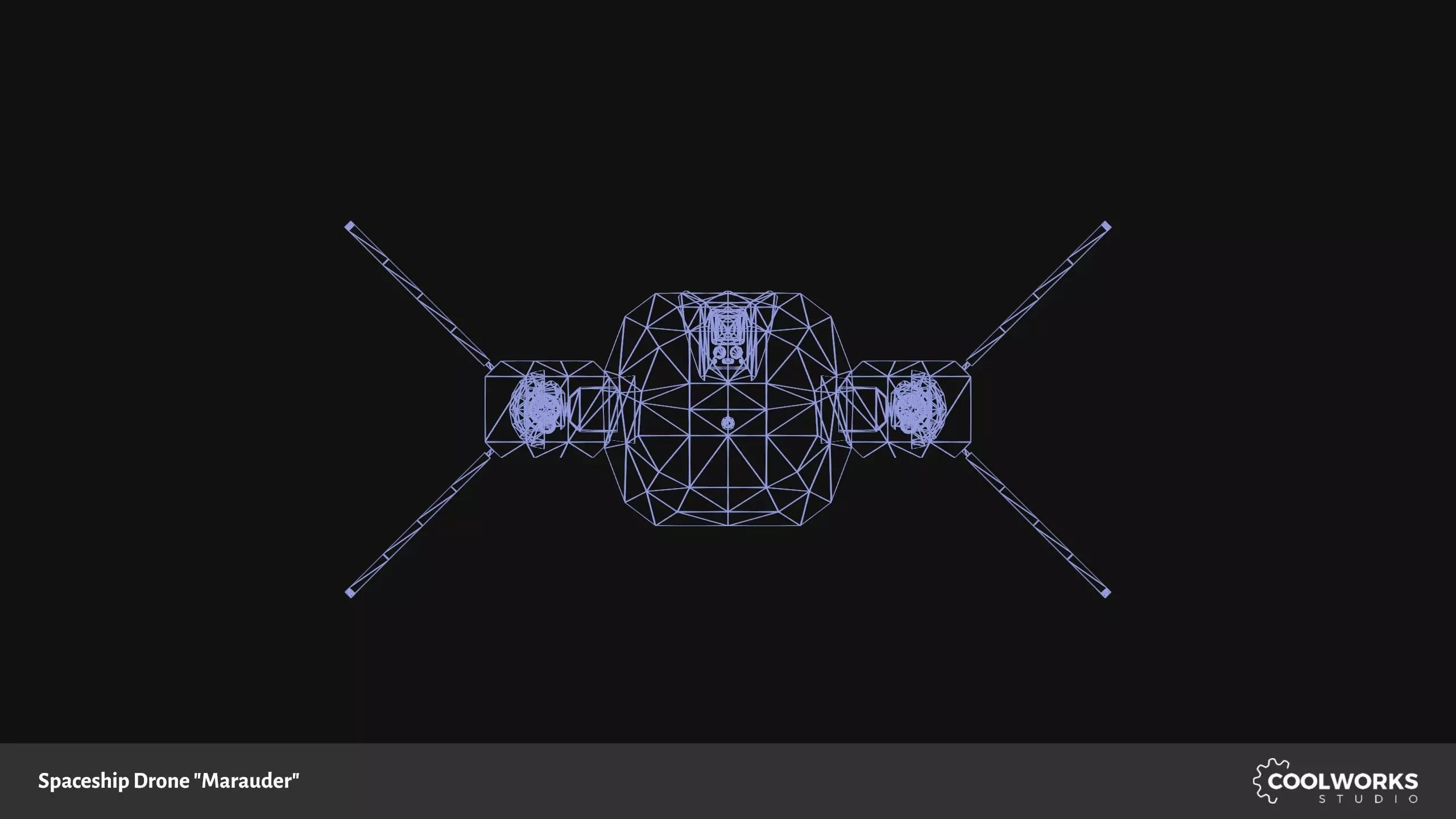 Spaceship Drone Marauder Low-poly 3D model_13