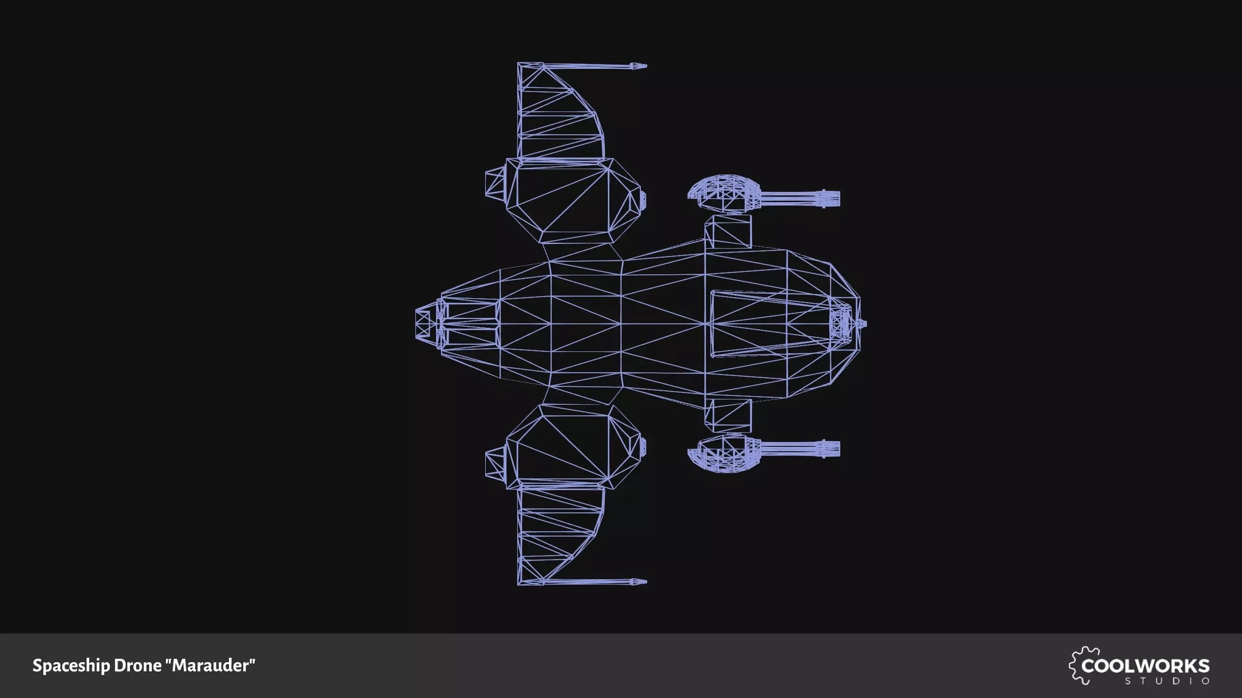 Spaceship Drone Marauder Low-poly 3D model_12