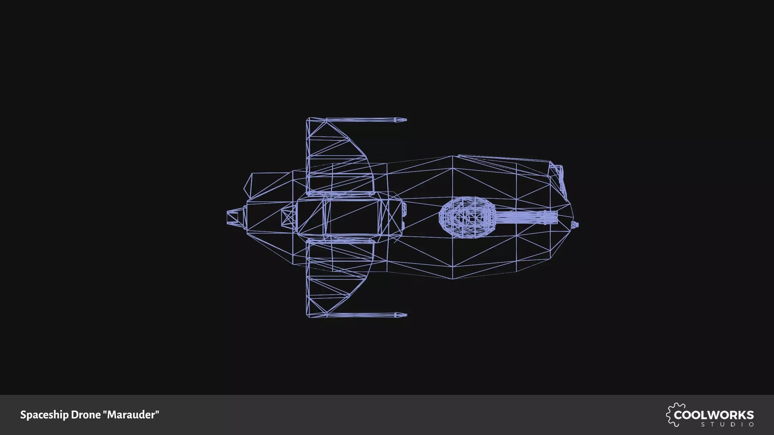 Spaceship Drone Marauder Low-poly 3D model_11