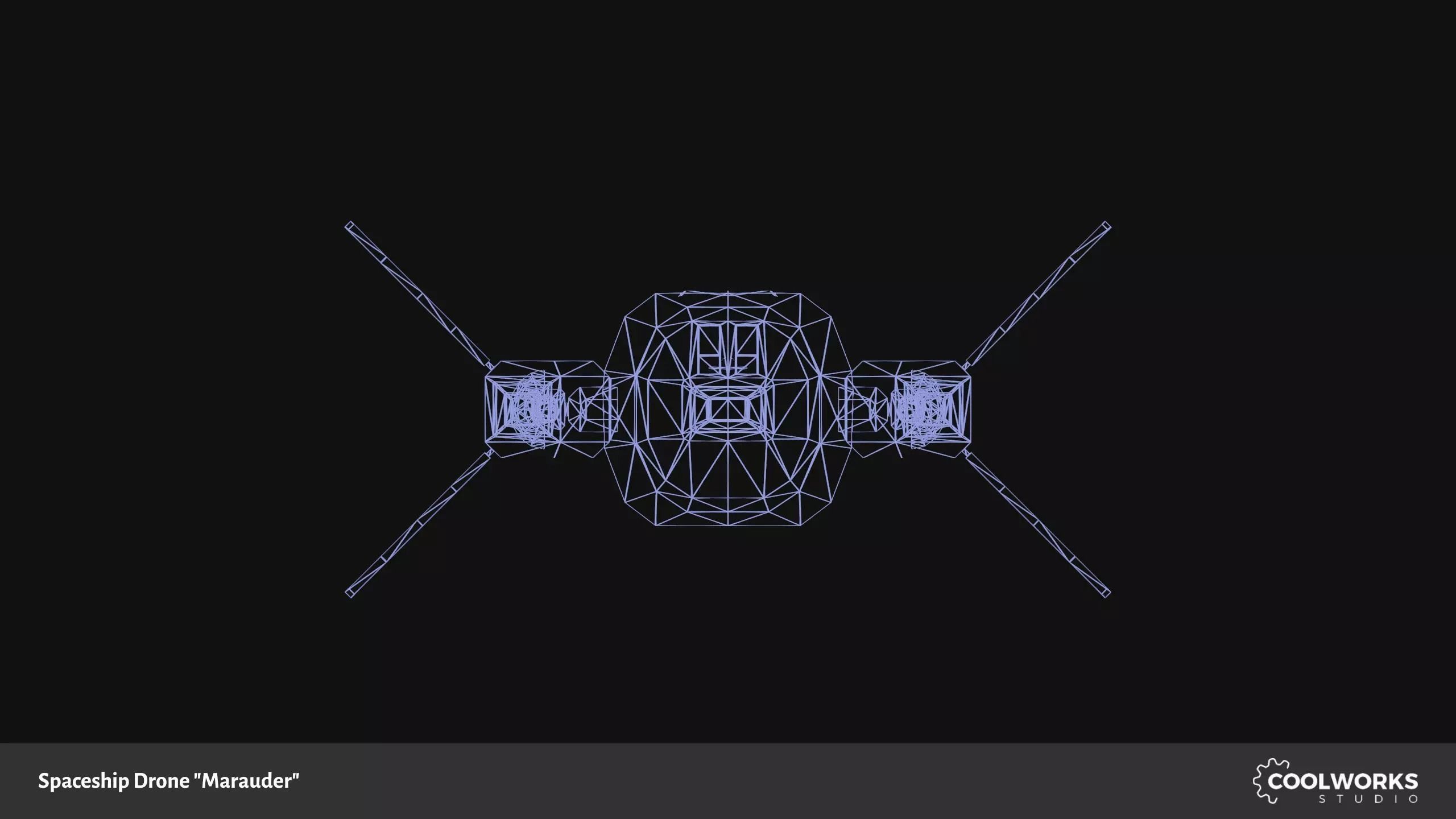 Spaceship Drone Marauder Low-poly 3D model_14