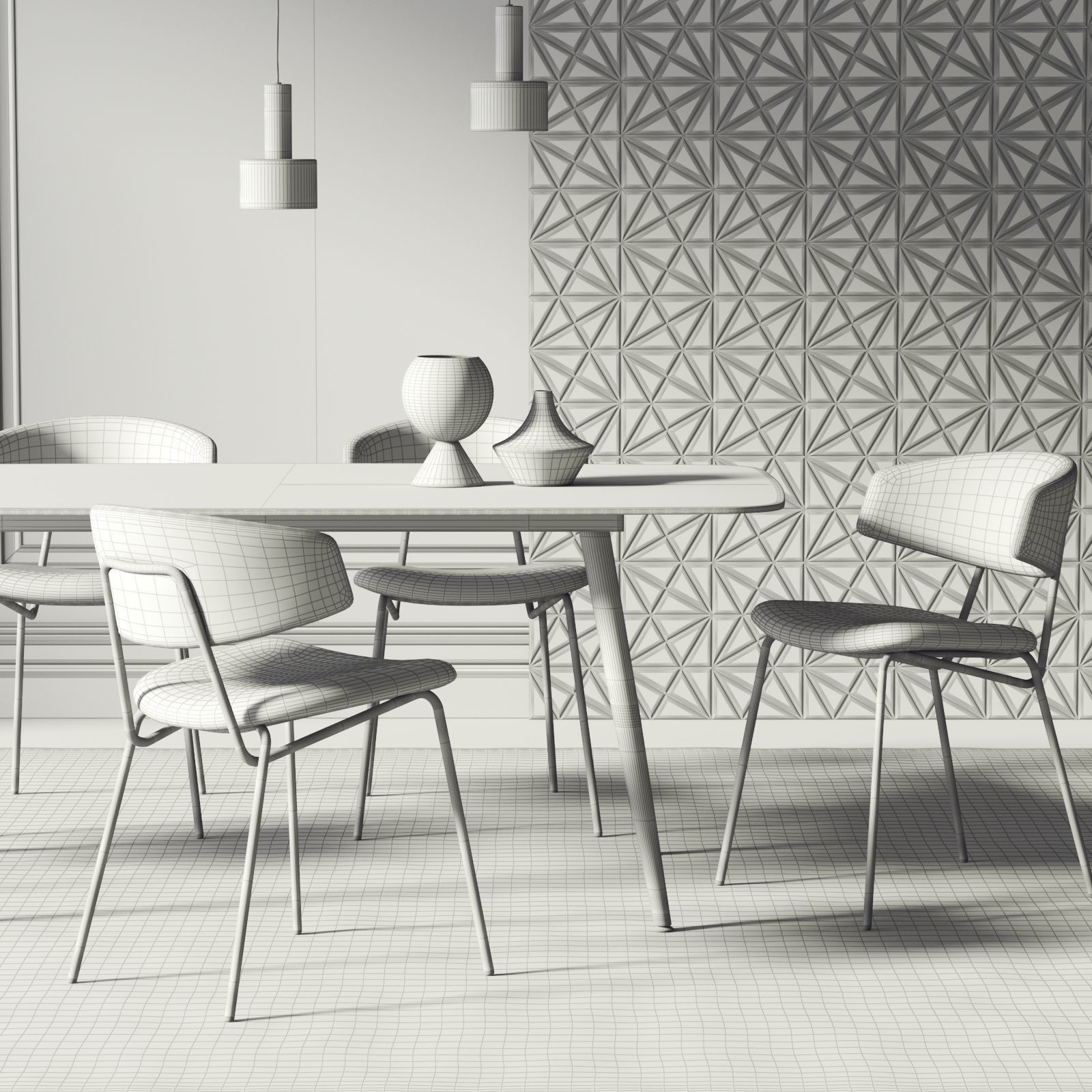 Dining Room Interior  219 3D model_4