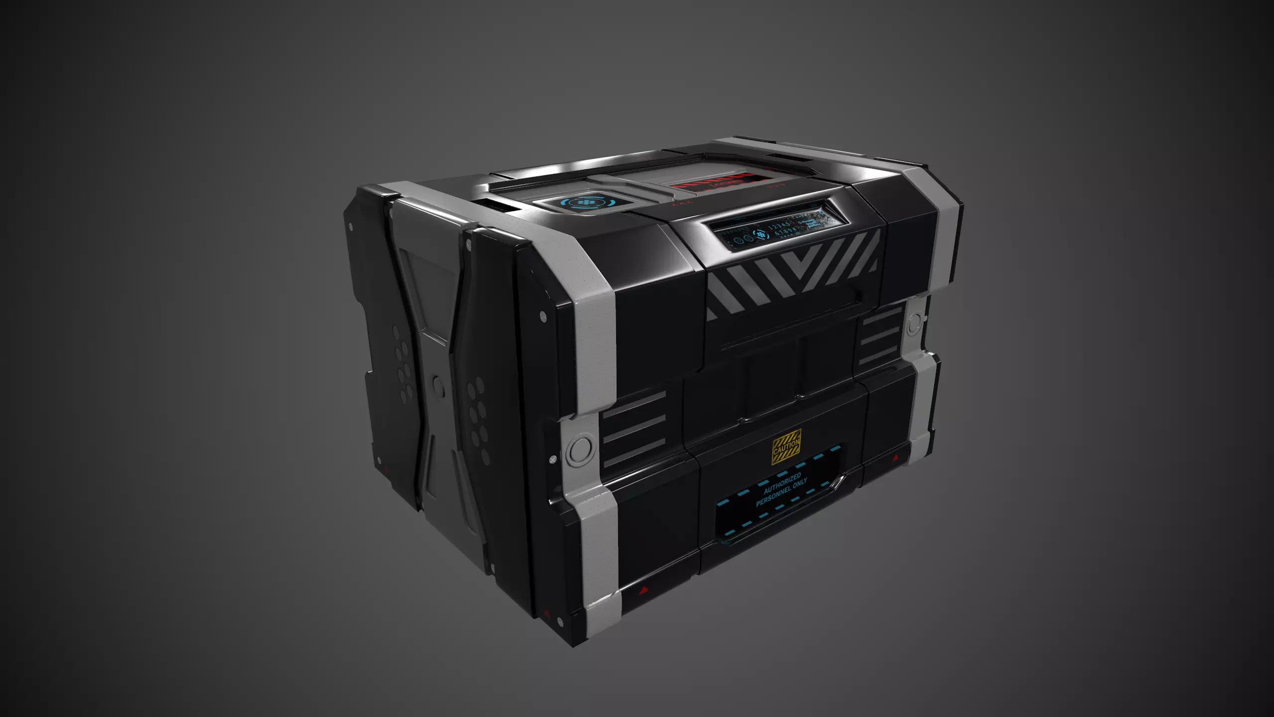 Sci-fi crate 3D model_0