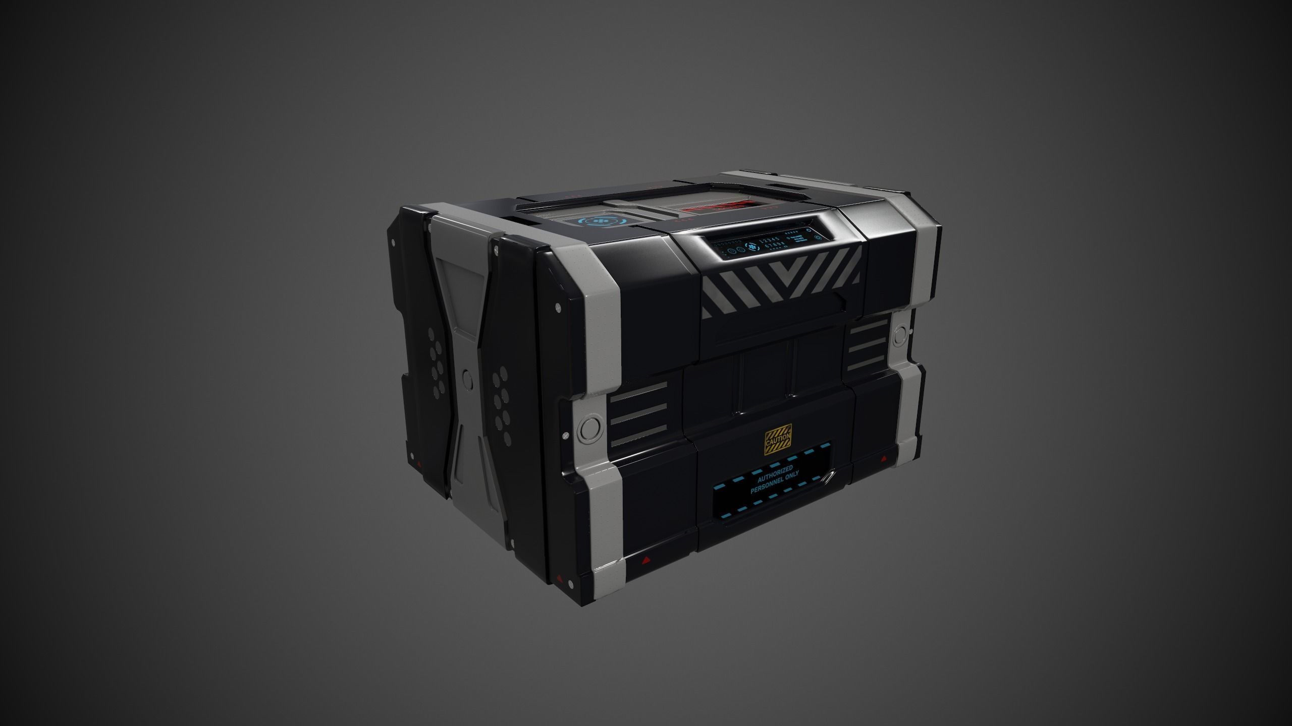 Sci-fi crate 3D model_6