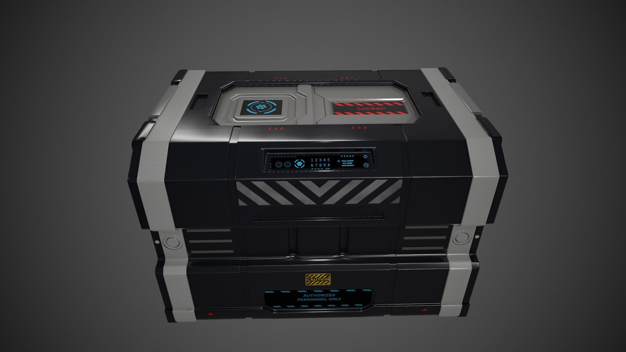 Sci-fi crate 3D model_3