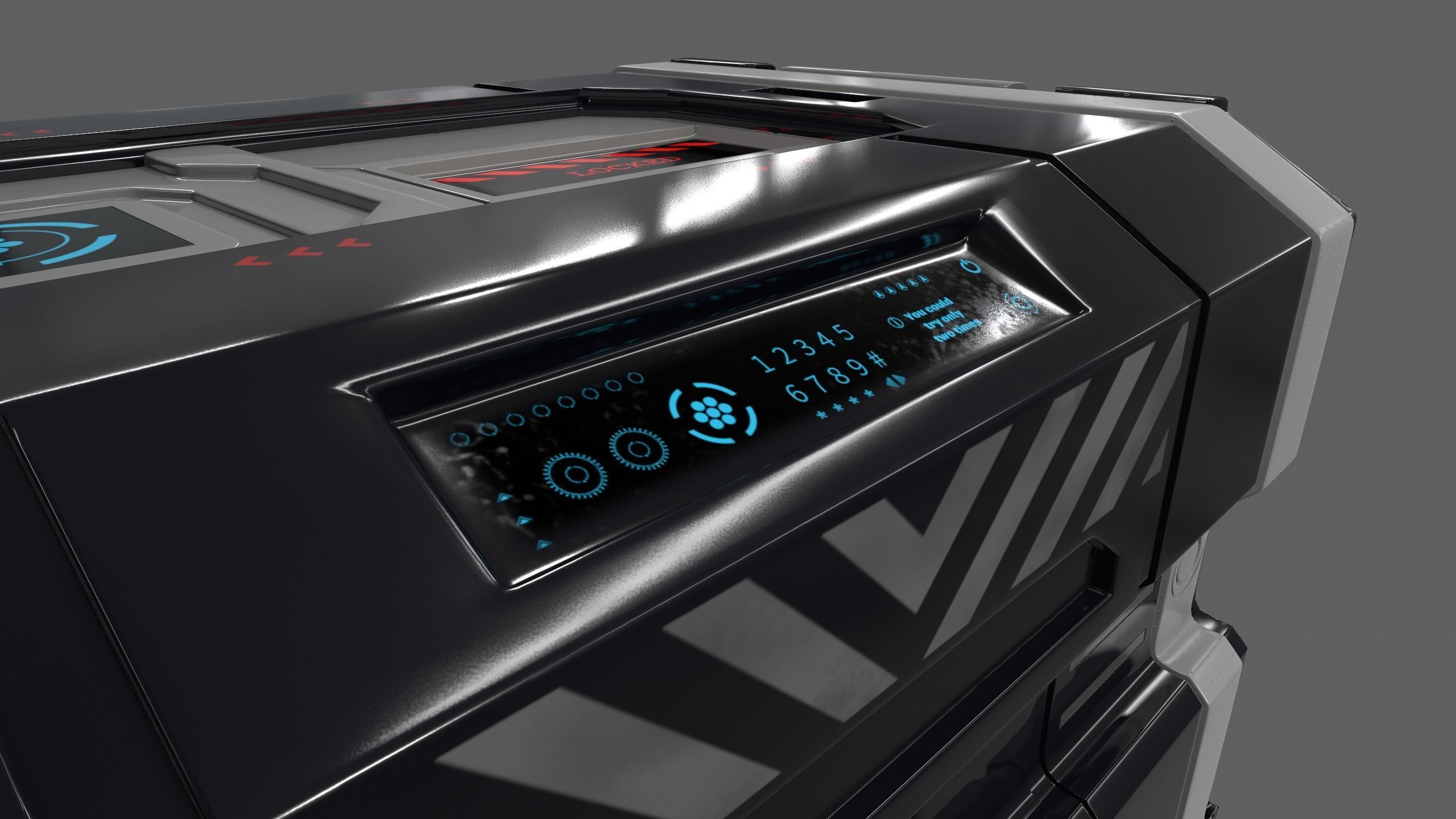 Sci-fi crate 3D model_1