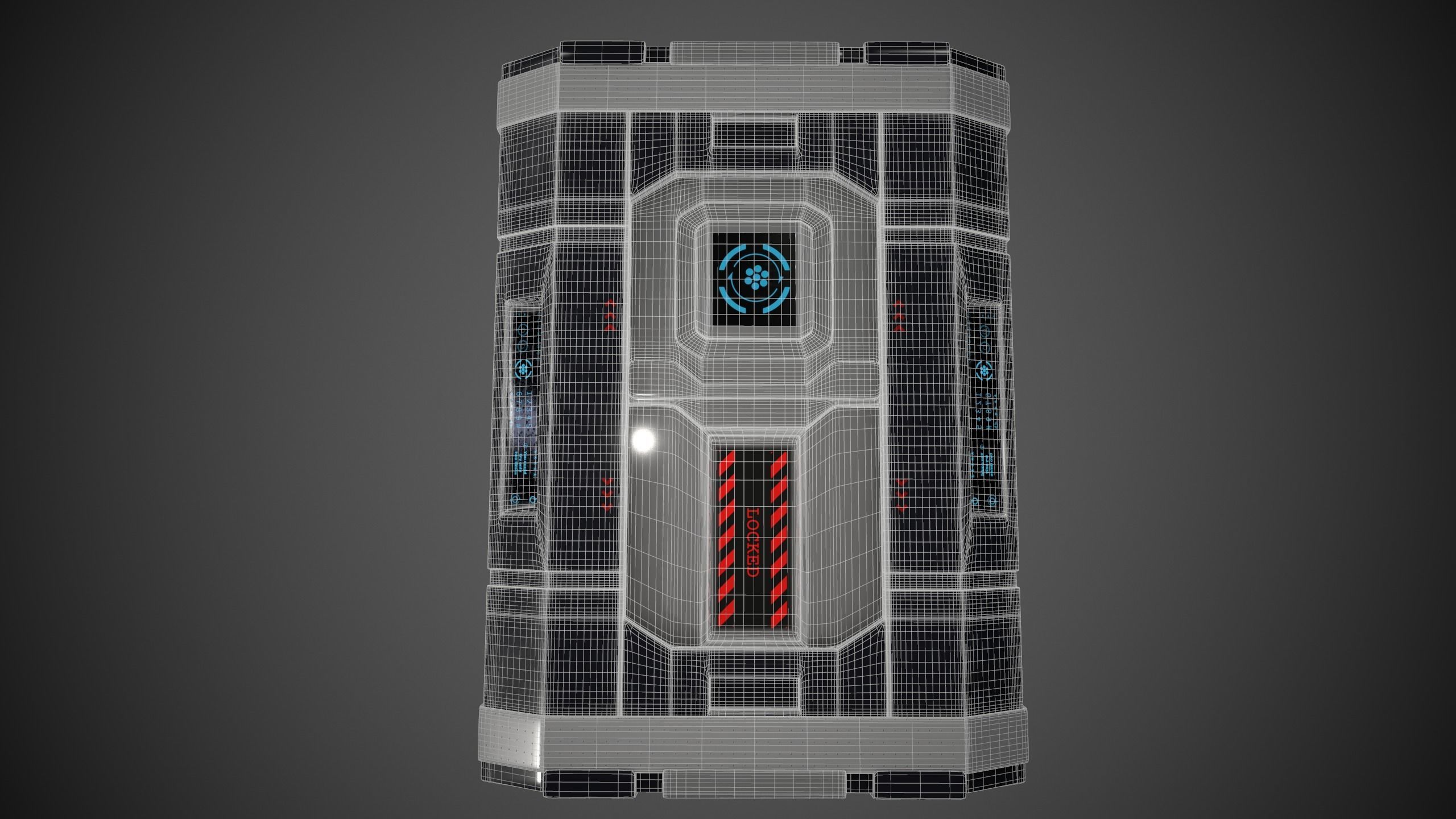 Sci-fi crate 3D model_5