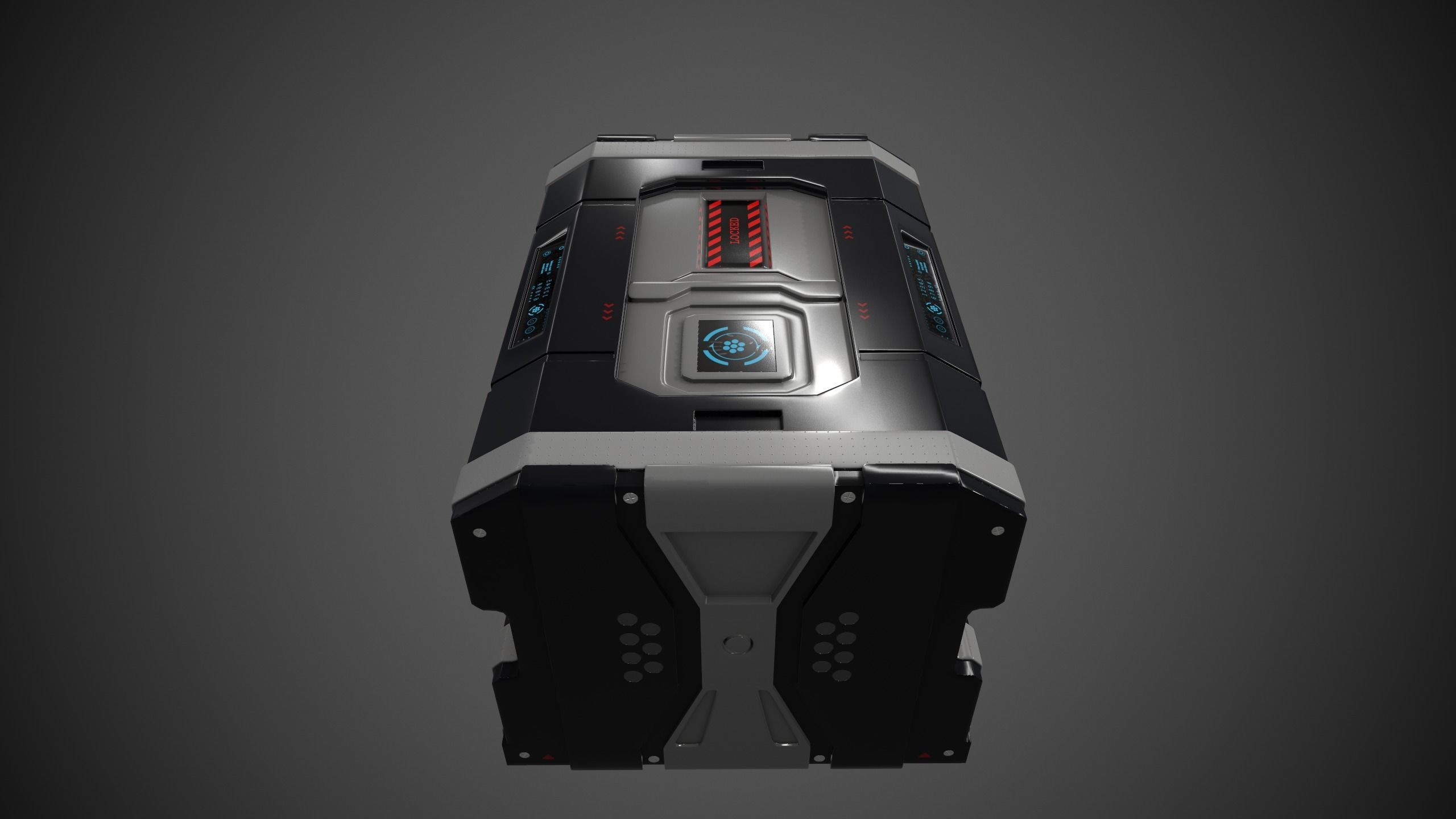 Sci-fi crate 3D model_2
