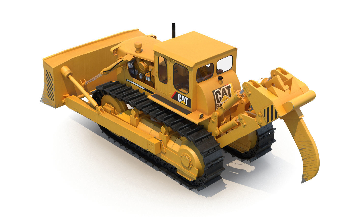 Bulldozer CAT 3D model_9