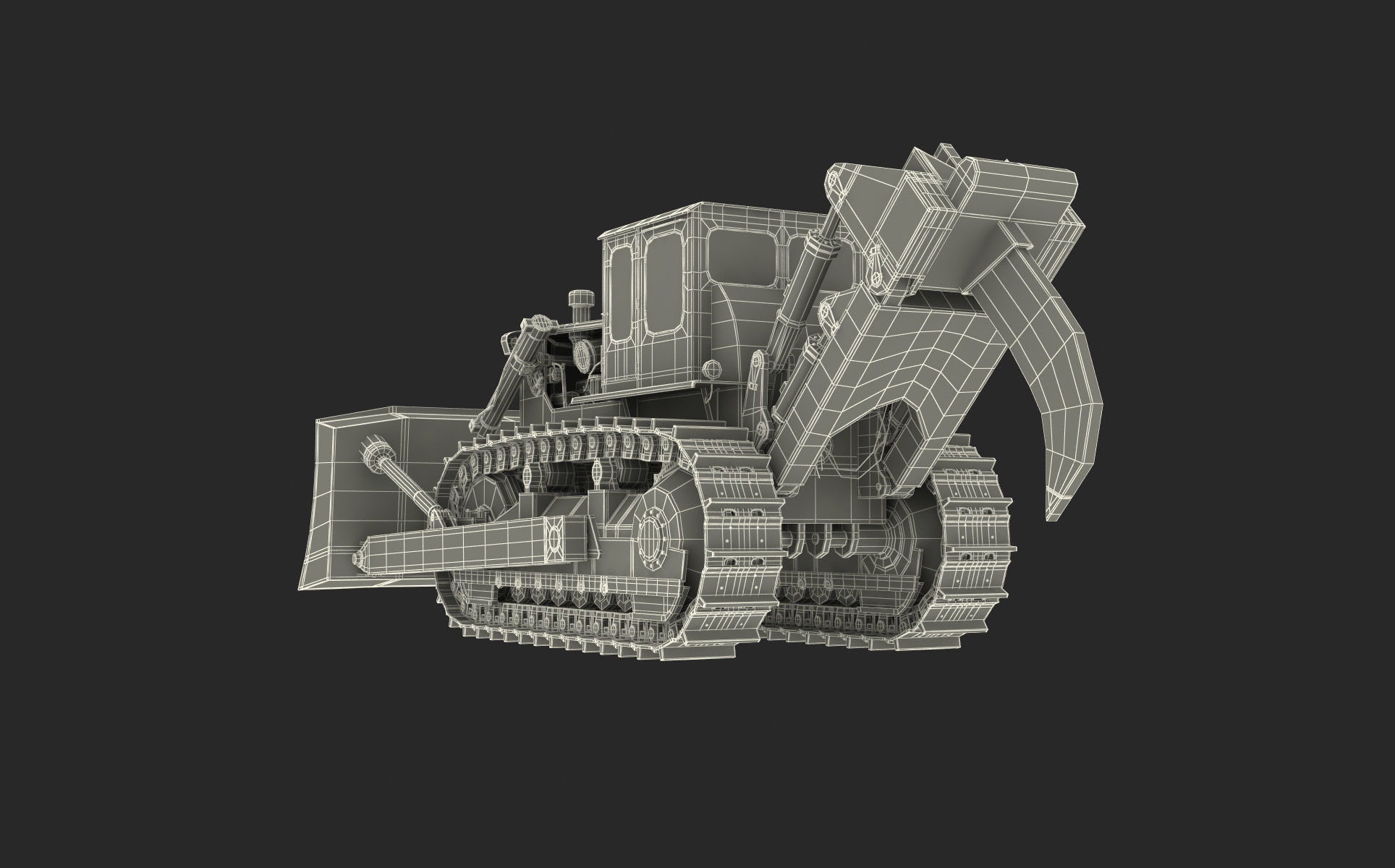 Bulldozer CAT 3D model_23