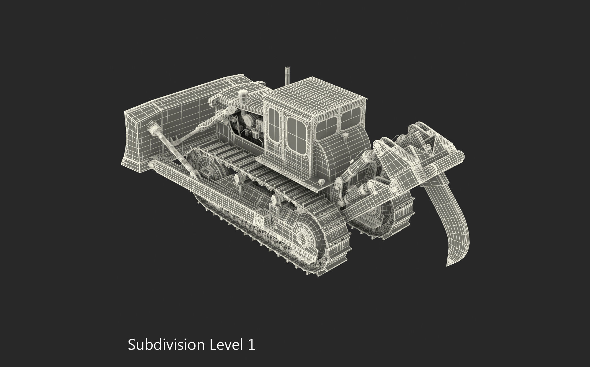 Bulldozer CAT 3D model_17